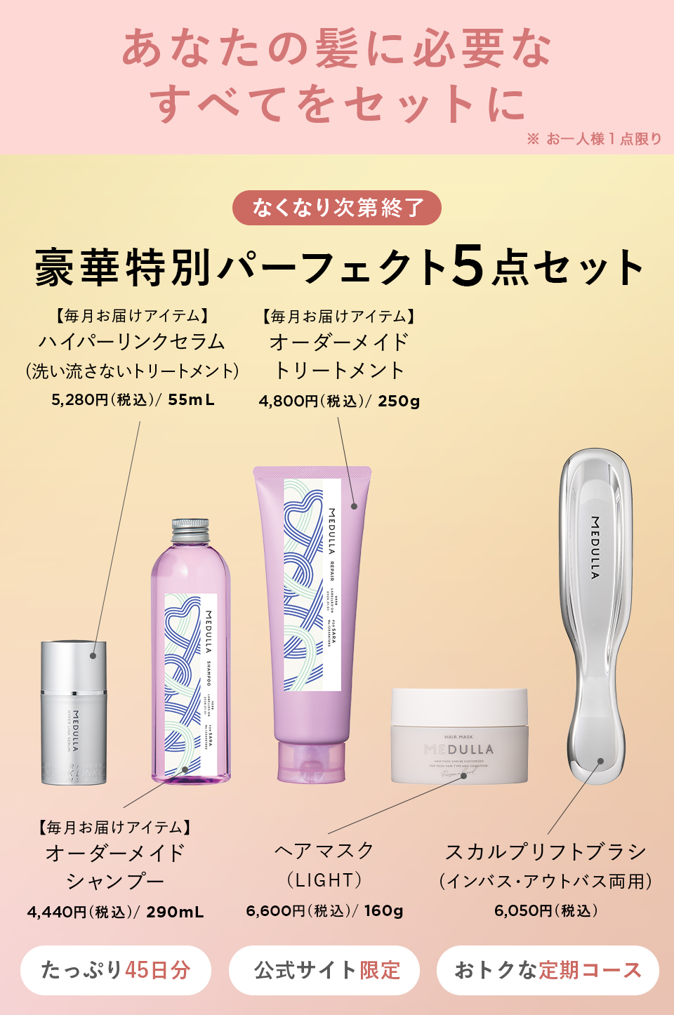 MEDULLA（メデュラ） | パーソナライズシャンプー＆リペア